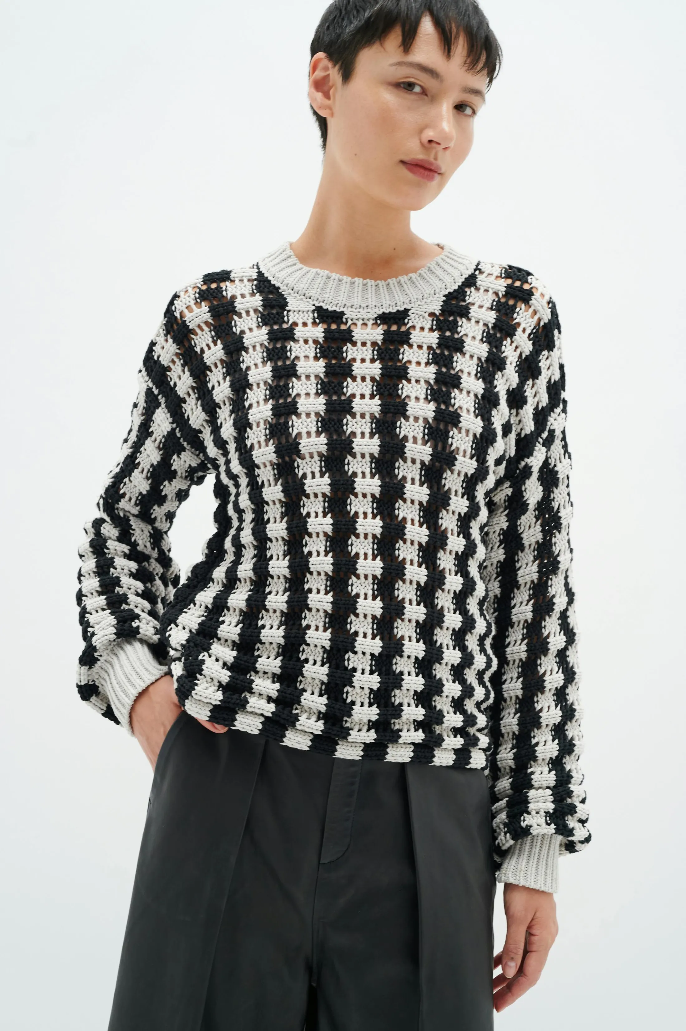 InWear AlyssaIW Pullover Black/Eggshell Discount